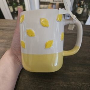 Rae Dunn White and Yellow Lemon Mug